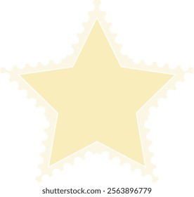 Star Postage Stamp Blank Template Vector Illustration