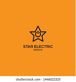 Star power logo vector icon illustration
