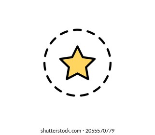 Star premium line icon. Simple high quality pictogram. Modern outline style icons. Stroke vector illustration on a white background. 