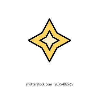 Star Premium Line Symbol. Einfaches hochwertiges Piktogramm. Moderne Kontursymbole. Schlagt Vektorgrafik auf weißem Hintergrund. 