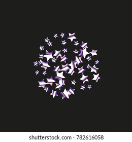 Star Print on beautiful black Background. Silver grey Starry Background. Vector Star Background Pattern. Starlight Night. Astral Design. Modern Creative Pattern.