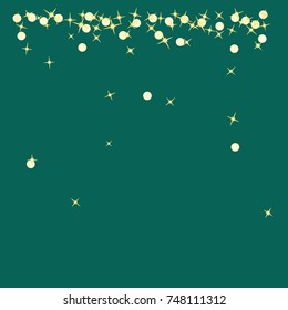 Star Print on beautiful blue Background. Gold Yellow Starry Background. Vector Star Background Pattern. Starlight Night. Astral Design. Modern Creative Pattern.