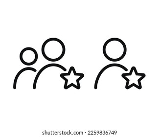 Star profile sign symbol. Illustration vector