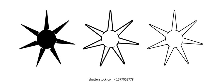 Star propeller in the set. Modern propeller design. Star icons. Shining stars. Star Logo Template vector illustration design. 