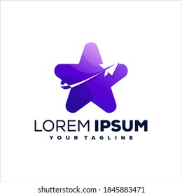 star purple gradient logo design