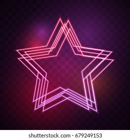 Estrella morada resplandor