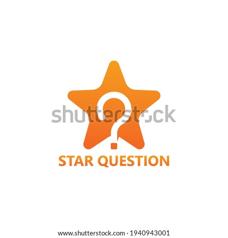 Star question logo template design