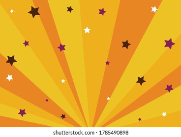 Es una estrella con un fondo radiante de Halloween. Imagen vectorial.