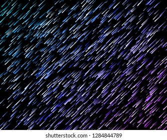 Star rain cool tone in night sky background.