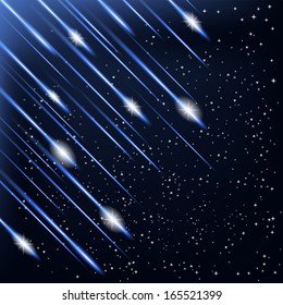 Star rain . Vector illustration.