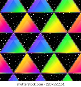 Star rainbow geometric seamless texture