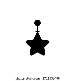 Star Ramadhan icon vector illustration logo template for many purpose. Isolated on white background. Star Ramadhan sign is in Solid Style