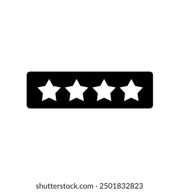 Star, rank, rating icon  isolated on white  background.