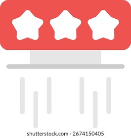 Sterne-Rangliste flache Symbol Vektordesign