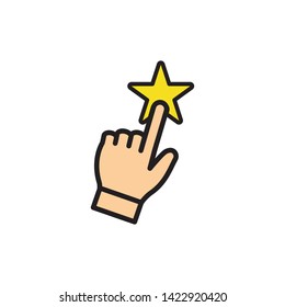 Star ranking icon. Isolated vector illustration