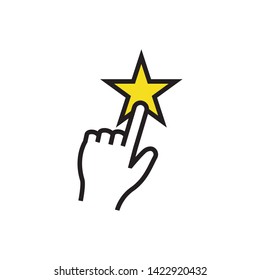 Star ranking icon. Isolated vector illustration