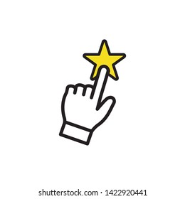 Star ranking icon. Isolated vector illustration