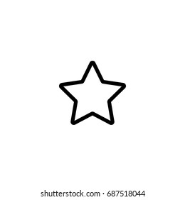 star rate line black icon