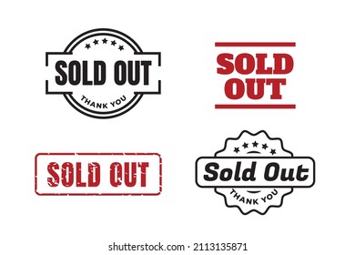 Star Rate Sold Out Stamp Badge Emblem Logo for Done Deal Buy Sell Product Online Store logo design. Vector lineart style