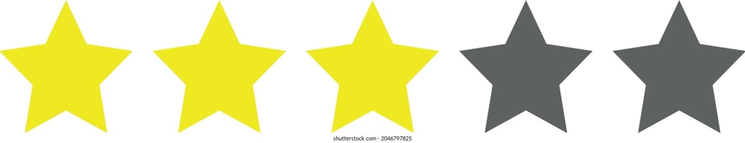 Star rating or 5 rating vector signs of web rating stars