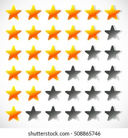 Star rating with 6 stars - Rating, feedback, rating concept