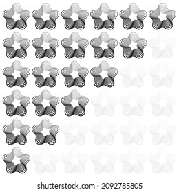 Star rating element. Grade, rank, ranking concept. Feedback, customer satisfaction icon, vector