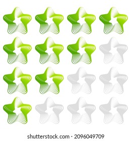 Elemento de clasificación de estrellas. Grado, rango, concepto de clasificación. Comentarios, vector de icono de satisfacción del cliente