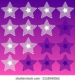 Star rating element. Grade, rank, ranking concept. Feedback, customer satisfaction icon, vector