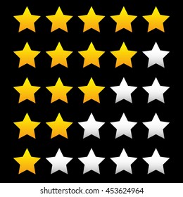 Star rating element for valuation, feedback, rating, user experience, review concepts. Vector element.