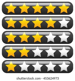 Star rating element for valuation, feedback, rating, user experience, review concepts. Vector element.