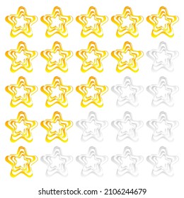 Star rating element. Value, estimination, user feedback, survey icon