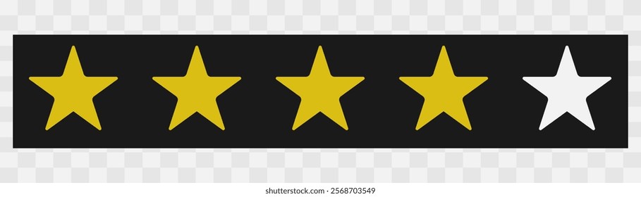 Star Rating Emblems. Five Stars. Vector Illustration Rating stars badges. Feedback or review. Rank, level of satisfaction rating. Five stars customer product review. 1,2,3,4,5 star rating icon.  eps10