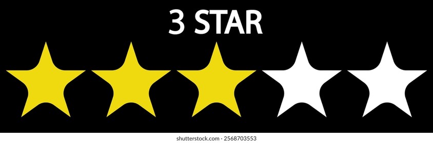 Star Rating Emblems. Five Stars. Vector Illustration Rating stars badges. Feedback or review. Rank, level of satisfaction rating. Five stars customer product review. 1,2,3,4,5 star rating icon.  eps10