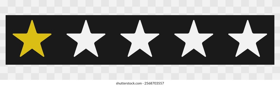 Star Rating Emblems. Five Stars. Vector Illustration Rating stars badges. Feedback or review. Rank, level of satisfaction rating. Five stars customer product review. 1,2,3,4,5 star rating icon.  eps10