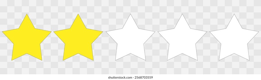 Star Rating Emblems. Five Stars. Vector Illustration Rating stars badges. Feedback or review. Rank, level of satisfaction rating. Five stars customer product review. 1,2,3,4,5 star rating icon.  eps10