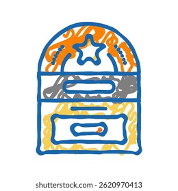 star rating energy conservation doodle icon sketch vector. star rating energy conservation sign. isolated symbol illustration