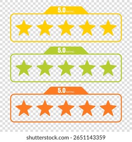 Star Rating Feedback Vector Icons Graphic.