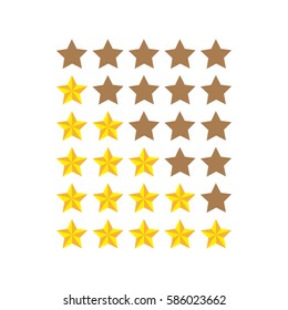 Star rating. Flat design.