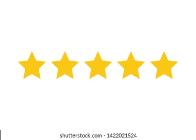 Star rating flat illustration design