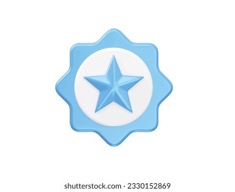 Star  rating icon 3d vector illustration
