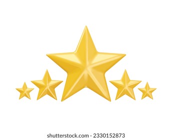 Star  rating icon 3d vector illustration