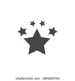 Star Rating Icon Black and White Vector Graphic