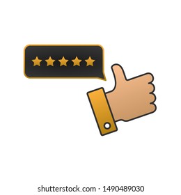Star rating icon design template. vector illustration