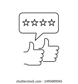 Star rating icon design template. vector illustration