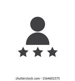 Star rating icon design template. 