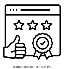 Star Rating Icon Element For Design