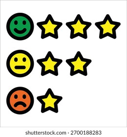 Elemento de ícone de classificação de estrela para design