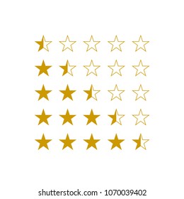star rating icon gold colour