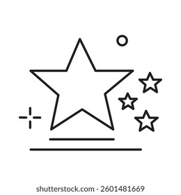 Star rating icon graphic design