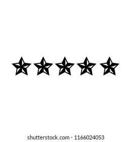 Star rating icon logo template